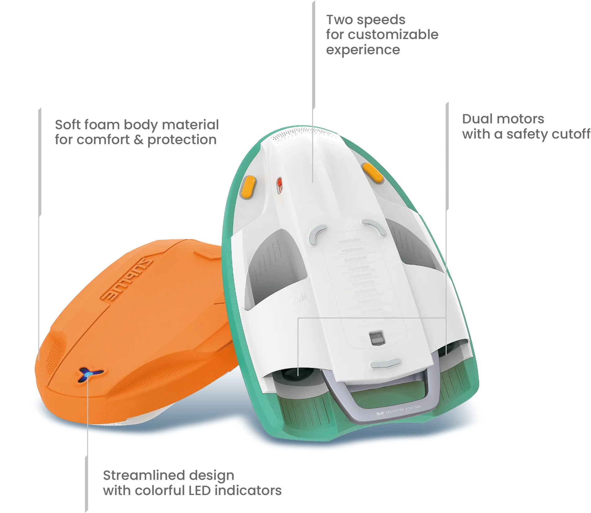CAMORO-patinete eléctrico de agua para niños, equipo de juego acuático, Sublue Swii, para buceo y piscina