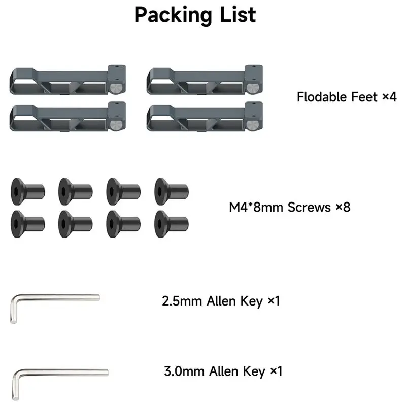 【COMELY】Foldable Feet FFT1.0 Laser Master 3 Raises Machine By 4.65'' Easy Installation Compatible With Rotary Roller