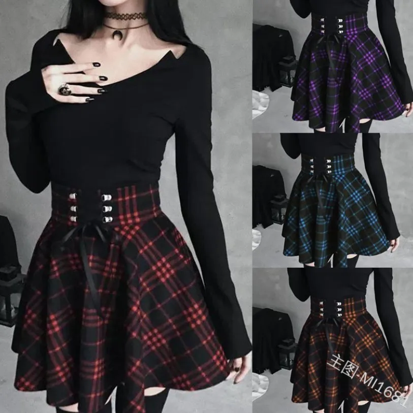 

4 Colors Block Asymmetrical Layered Skirt Sexy High Waist Contrast Mid-Calf Skirts Women Skirt omen Clothing