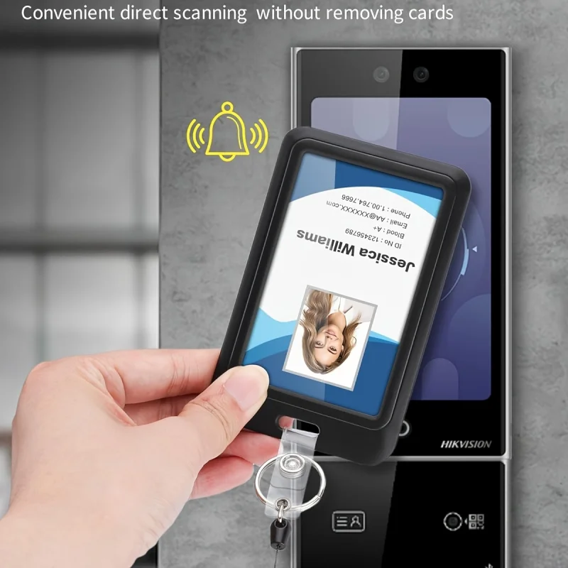 2D 3One Pack Sliding ID card holder，Heavy DutyABSPlastic work ID holder，Suitable for Office，Can carry ID card、Credit card、Driver