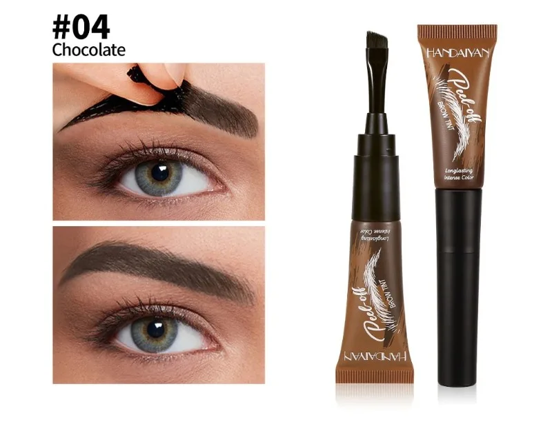 5-farbiges, abziehbares Augenbrauengel und Pinsel in einem, langanhaltende, intensive Farbe, schweißresistent, semi-permanente Augenbrauenfarbe, Augen-Make-up – Detail 13