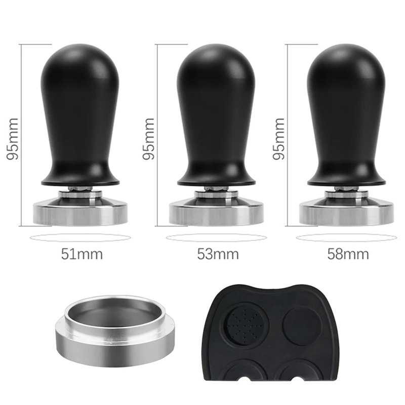 

Spring Loaded Elastic Coffee Tamper Espresso Press Tamper Aluminum Stainless Steel Coffee Powder Hammer 58Mm