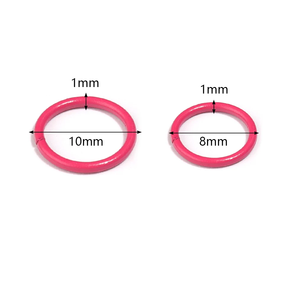 50 stücke 8mm 10mm Bunte Single Loop Ring Metall Geschlossenen Ende Einzigen Ring Für Diy Schmuck Machen Anschlüsse zubehör Liefert – Detail 1