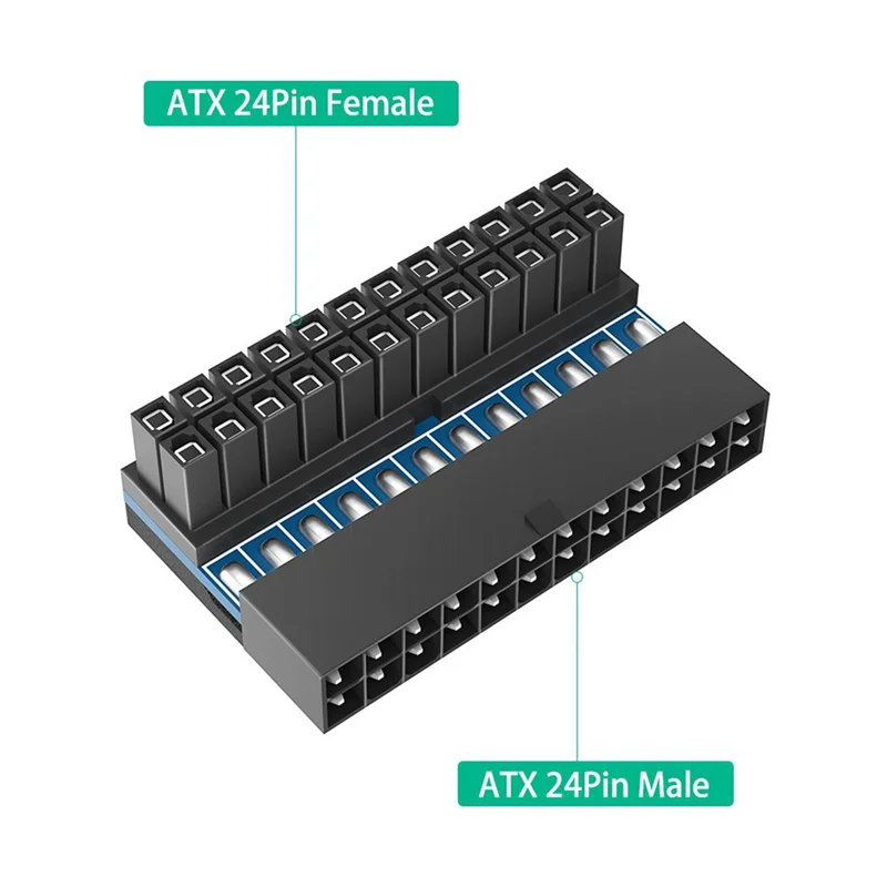 

AEE7-ATX 24-контактный до 90 градусов адаптер питания кабель питания разъем для настольных компьютеров ПК DIY монтажный аксессуар