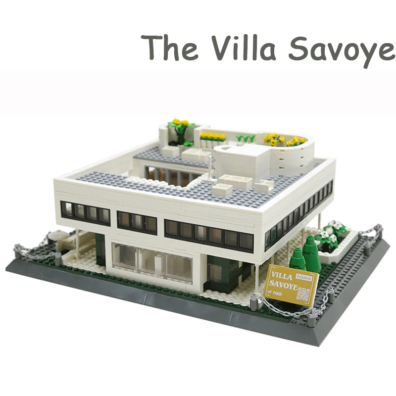 

The Villa Savoye Mode Building Blocks City Street View Famous Modern Construction Assembly Bricks Toys for Children Xmas Gifts