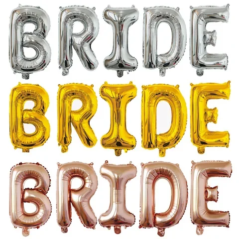 

Bridal Shower Balloon Supplies 5pcs Rose Gold Foil Balloon Wedding Decor Bride To Be Letter Baby Shower Valentines Day Party