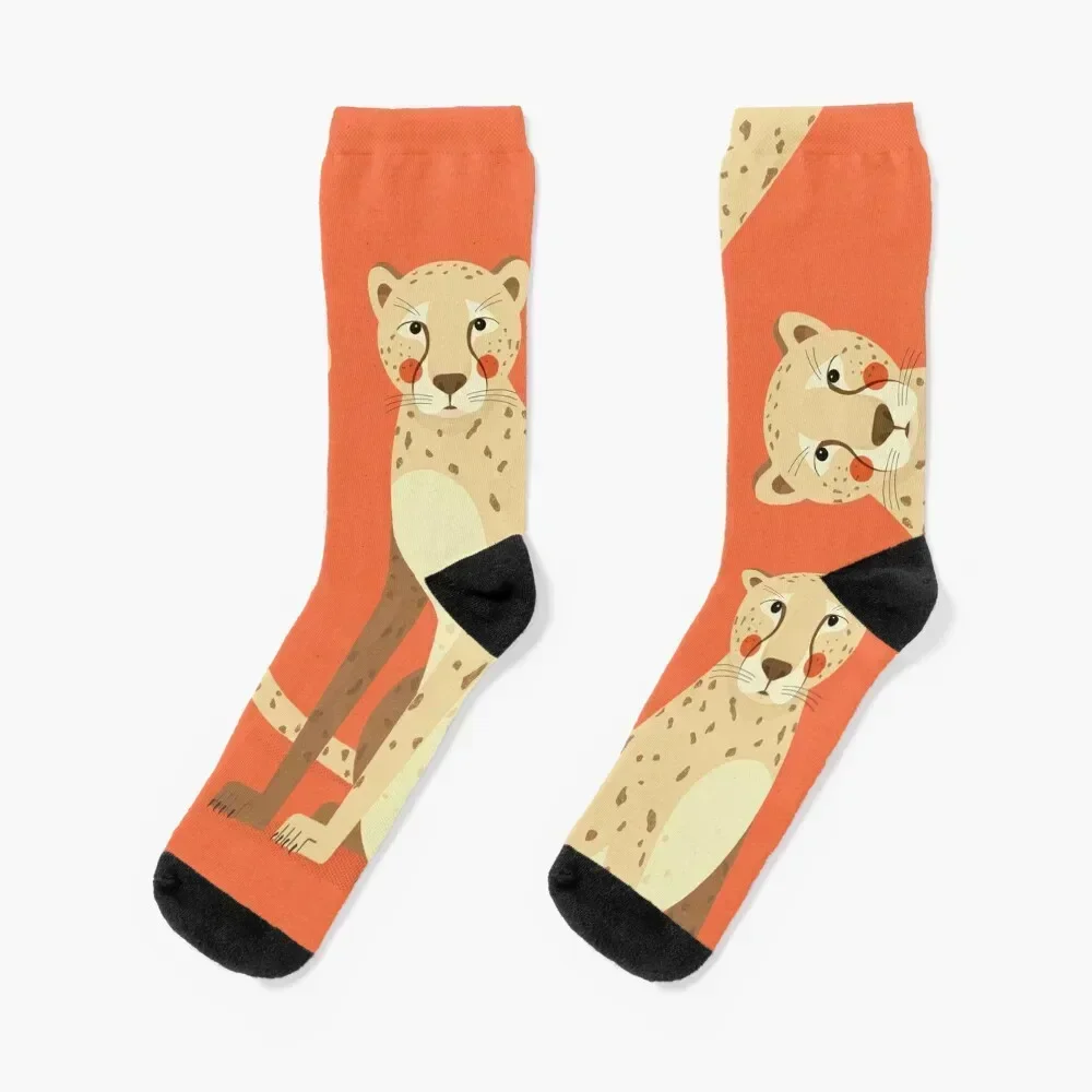 Cheetah, Animal Portrait Socks japanese fashion Argentina Socks Woman Men's