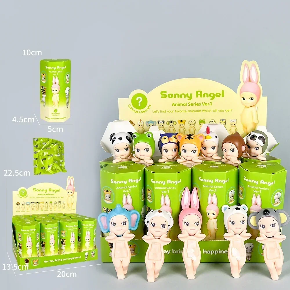 1-12 pçs sonny anjo caixa cega geração animal deitado pose rosto anjo série figura anime personagem brinquedo dos desenhos animados presentes de halloween