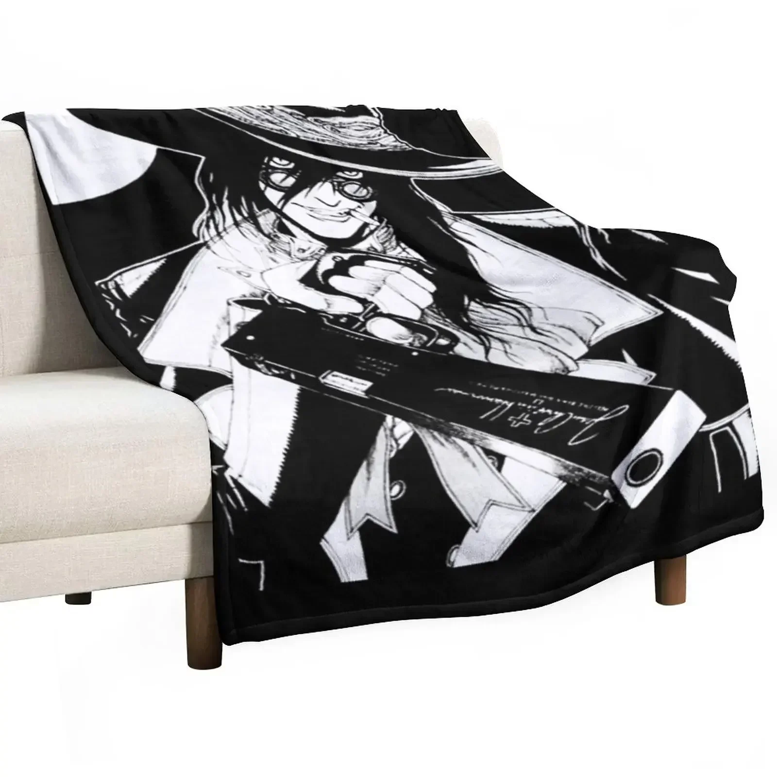 Hellsing - Alucard - Ready To Kill Throw Blanket cosplay anime Soft Big Decorative Beds Blankets