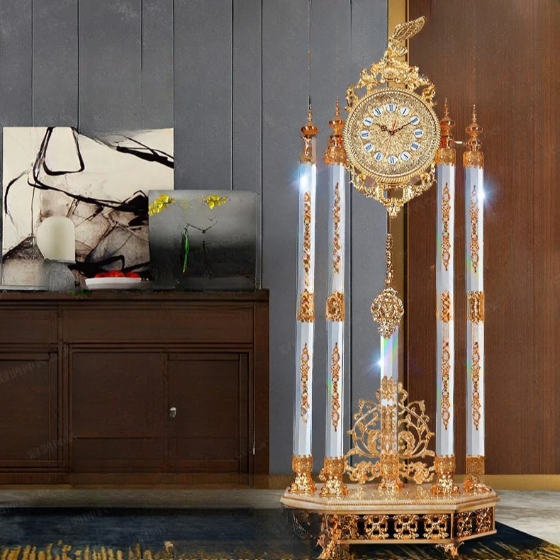 

European-style floor clock, European-style standing clock, luxury villa, household