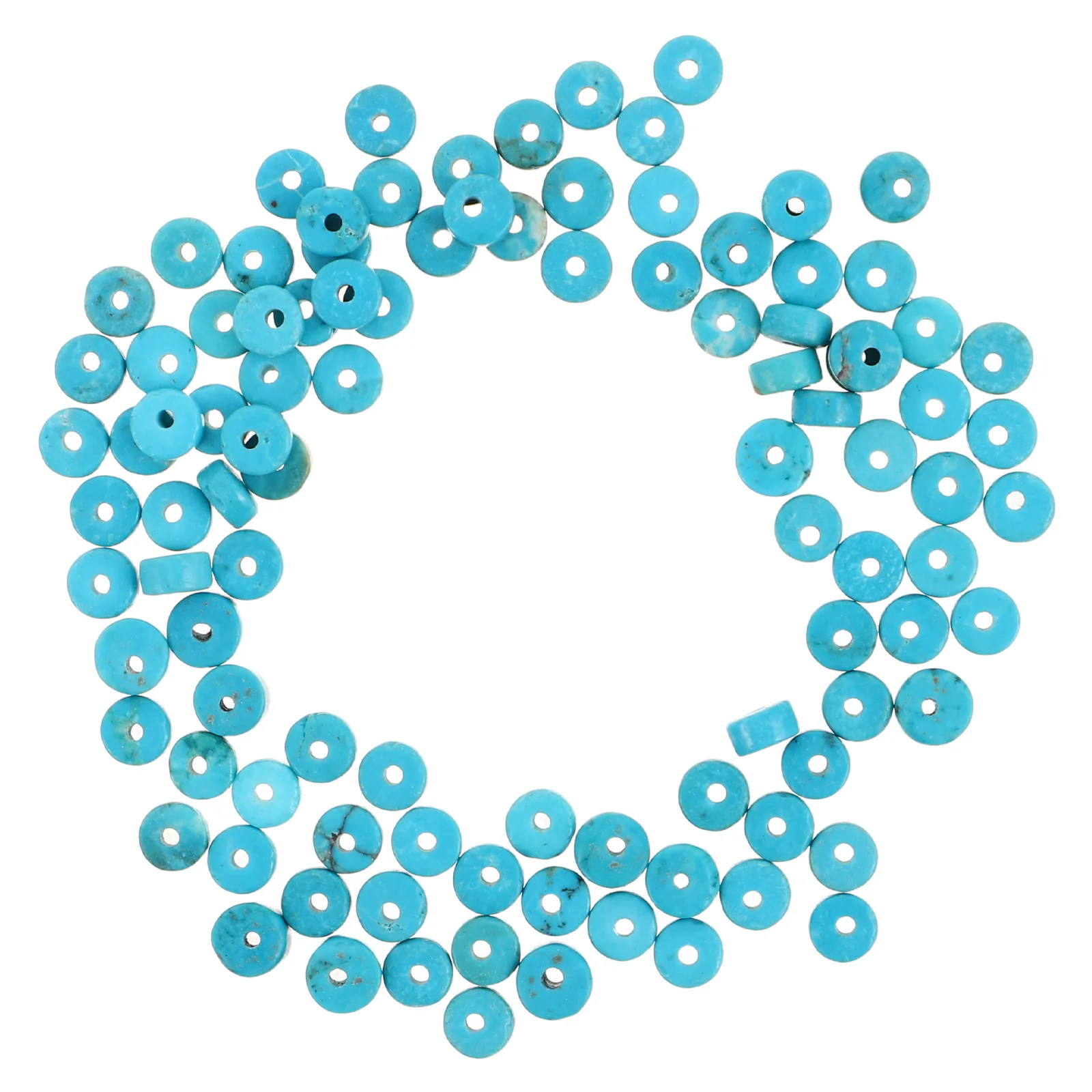 

100pcs Turquoise Spacer Beads Natural Stone Jewelry Making Supplies Bracelet Earring Charms Craft Findings Round Beads