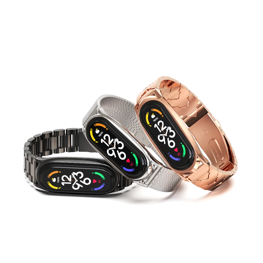 Metal Strap for Xiaomi Mi Band 9 8 7 6 5 4 Stainless Bracelet on Mi Band 8 Correa Miband 6 Xiomi Bend Wristband Accessories NFC