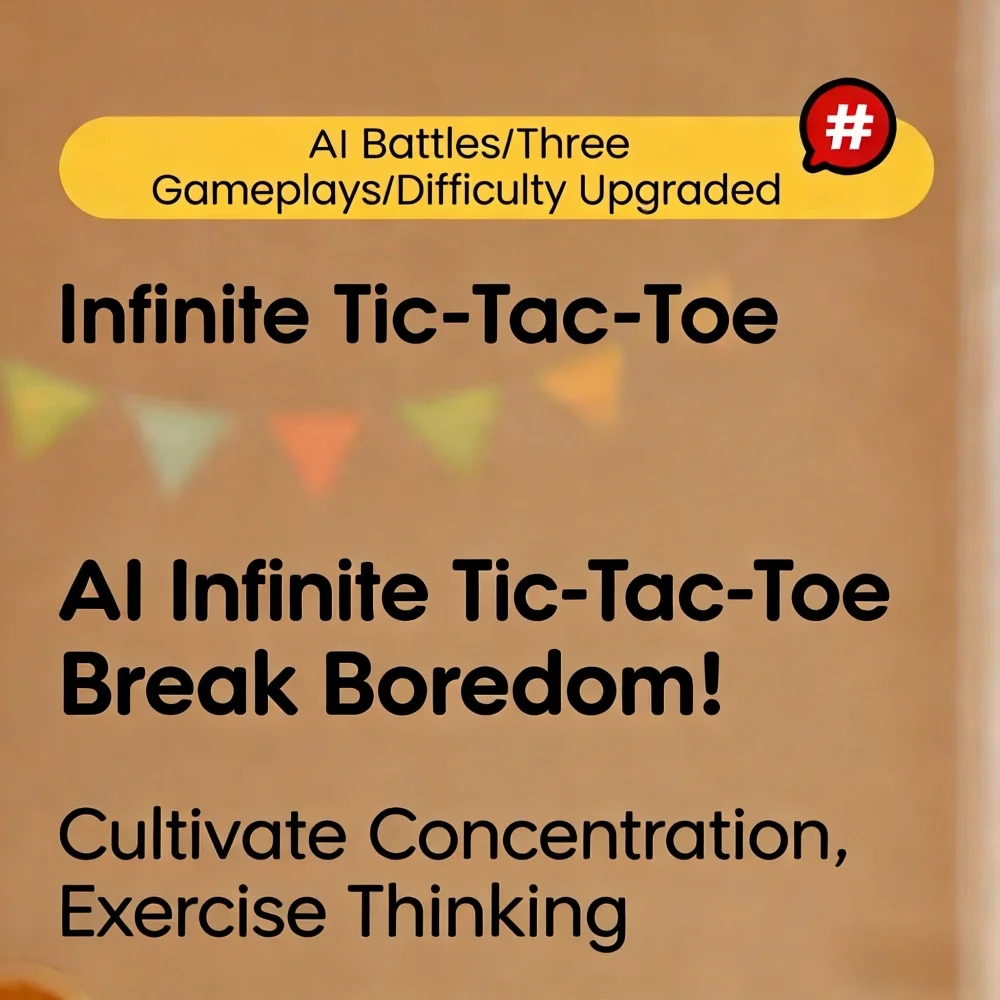 Tragbares Tic-Tac-Toe, Stressabbau- und Lernbrettspiel, multifunktionales elektronisches Spiel, geeignet für Erwachsene und Kinder – Detail 2