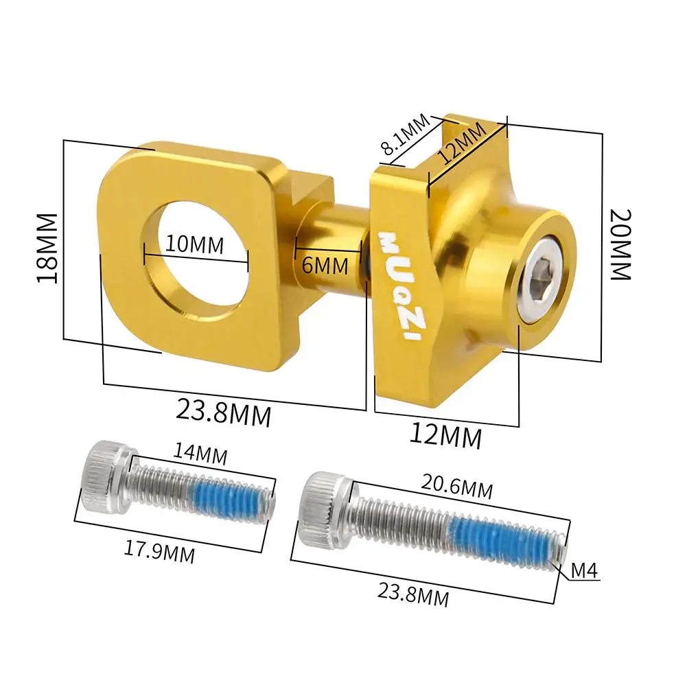 

3 шт. натяжитель цепи DIY модификация пресса цепи велосипедные аксессуары (золото)