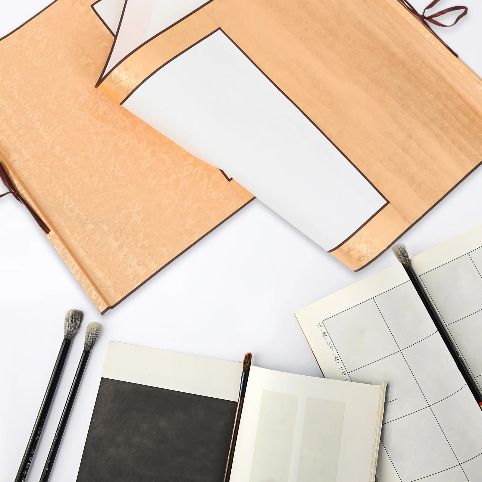 Papel de arroz Premium Xuan Scroll para caligrafía, escritura, bloque pequeño, escritura en correr, desplazamiento en blanco portátil compacto para el hogar