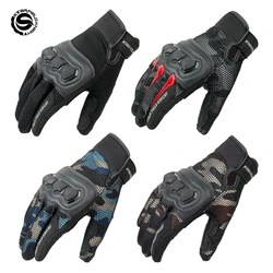 SFK Motorcycle Gloves Summer Breathable Mesh Full Finger Touch Screen Protective Men Military Gloves Motorcycle Racing Gear