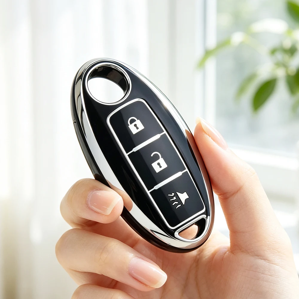 3 Buttons TPU Car Key Case Cover Shell for Nissan Qashqai X-Trail T32 T31 Juke J10 J11 Kicks Tiida Pathfinder Note for Infiniti
