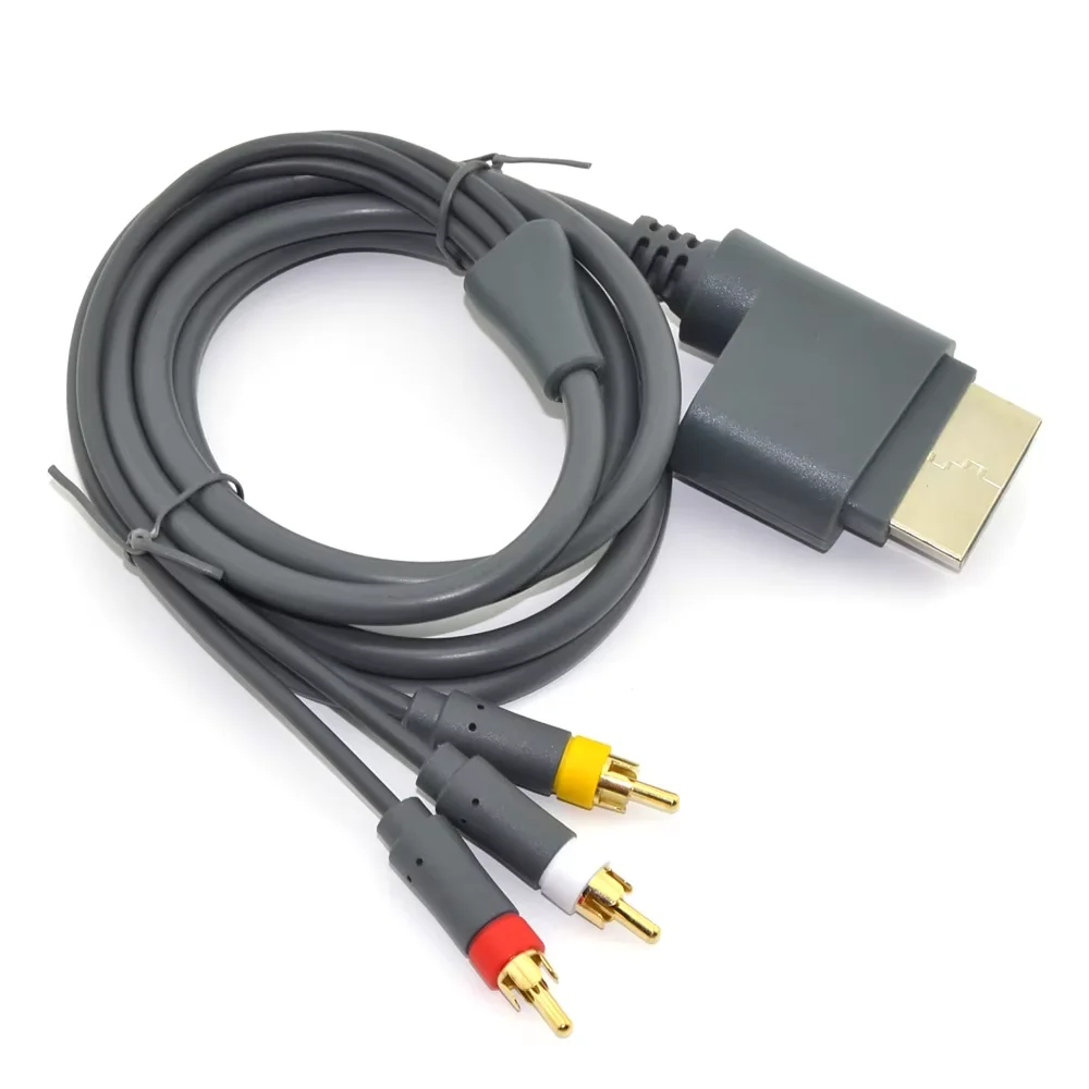 1.8m AV Cable 3 RCA HD TV Audio Video Cord For Xbox 360 component composite cable adapter cable