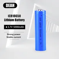 1PCS 3.7V 5000mAh ICR18650 18650 Lithium Rechargeable Battery With Pointed (No PCB) For Flashlight Powerful Torch Computer Toys