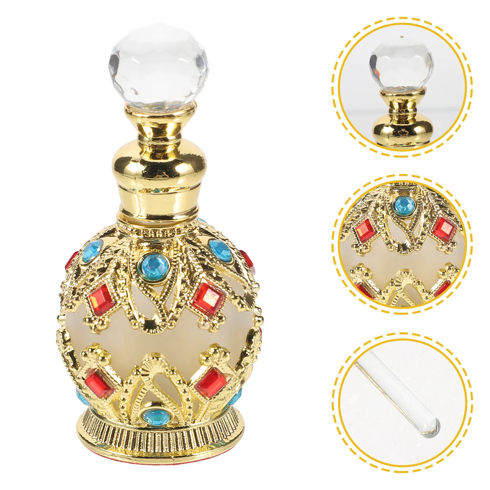 زجاجة عطر زجاجية لتخزين الزيوت العطرية، تصميم أنيق ورقيق، طاولة تزيين للحمام، عرض قابل لإعادة الملء أثناء السفر
