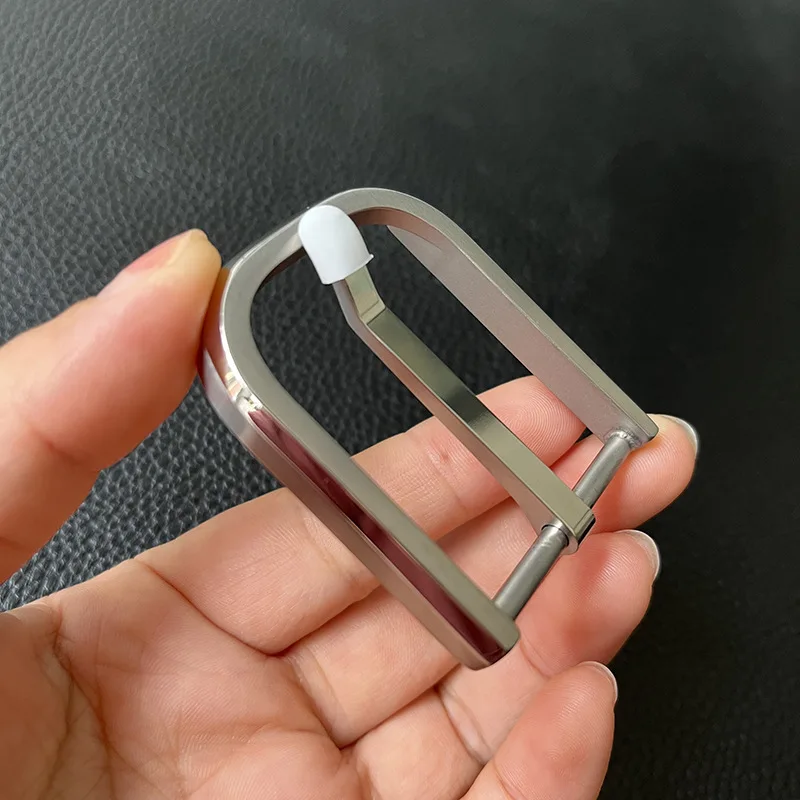 3.6cm Titanium Heel Bar Buckle Men's Belt Buckle Anti-allergic Prong Buckle Belt Polished Edge Belt Accessories for 3.5cm Straps