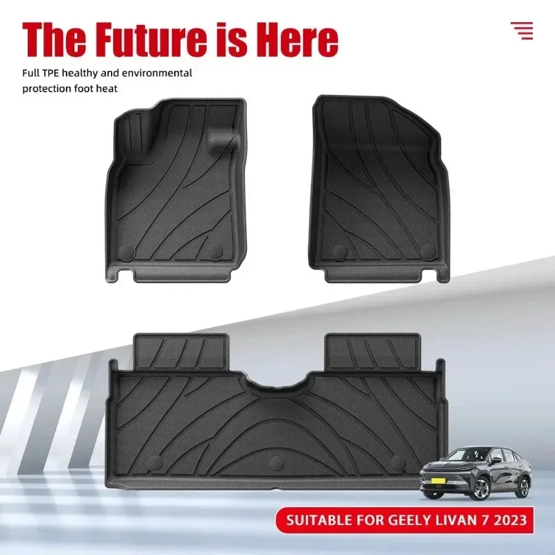 New Products Premium waterproof non-slip 3D TPE Rear Trunk Mat for Geely Livan 7 2023，All Weather Dustproof Black Interior