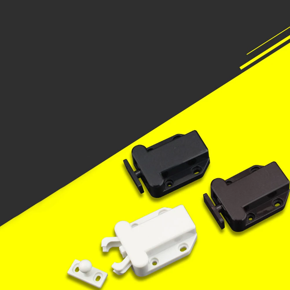 

2 Pcs Interior Door Cabinet Self-locking Device Push Latches for Cabinets Hardware