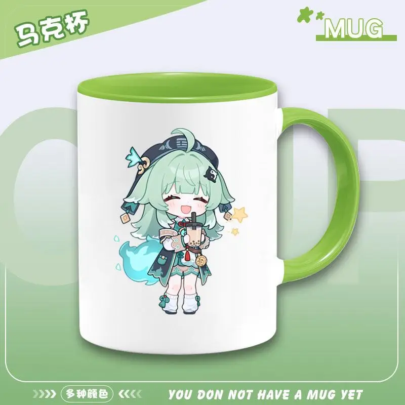 Gioco 2025 Honkai: Star Rail Anime Cos HuoHuo Unisex 350ml Spot Semplice Casual Cartoon Stampato Tazza di Acqua in Ceramica Coperchio di Paglia Dare