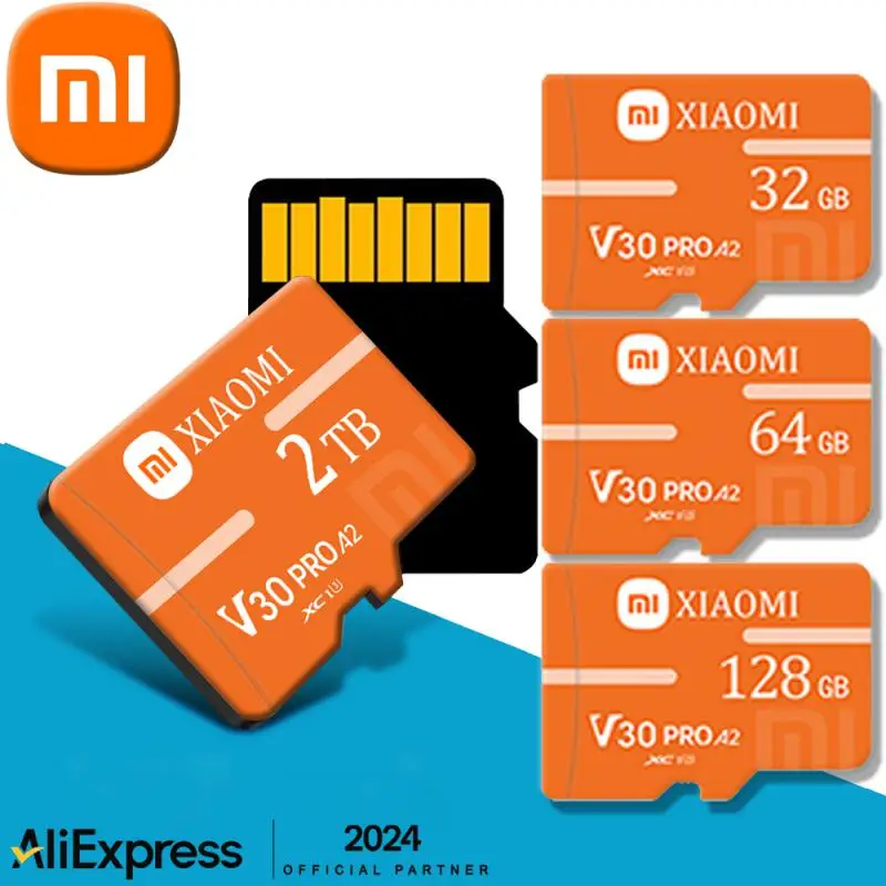 XIAOMI-tarjeta De Memoria Micro V60 SD/TF De 2TB, Clase 10 De alta velocidad, 512GB, almacenamiento De datos para teléfono/cámara/juegos