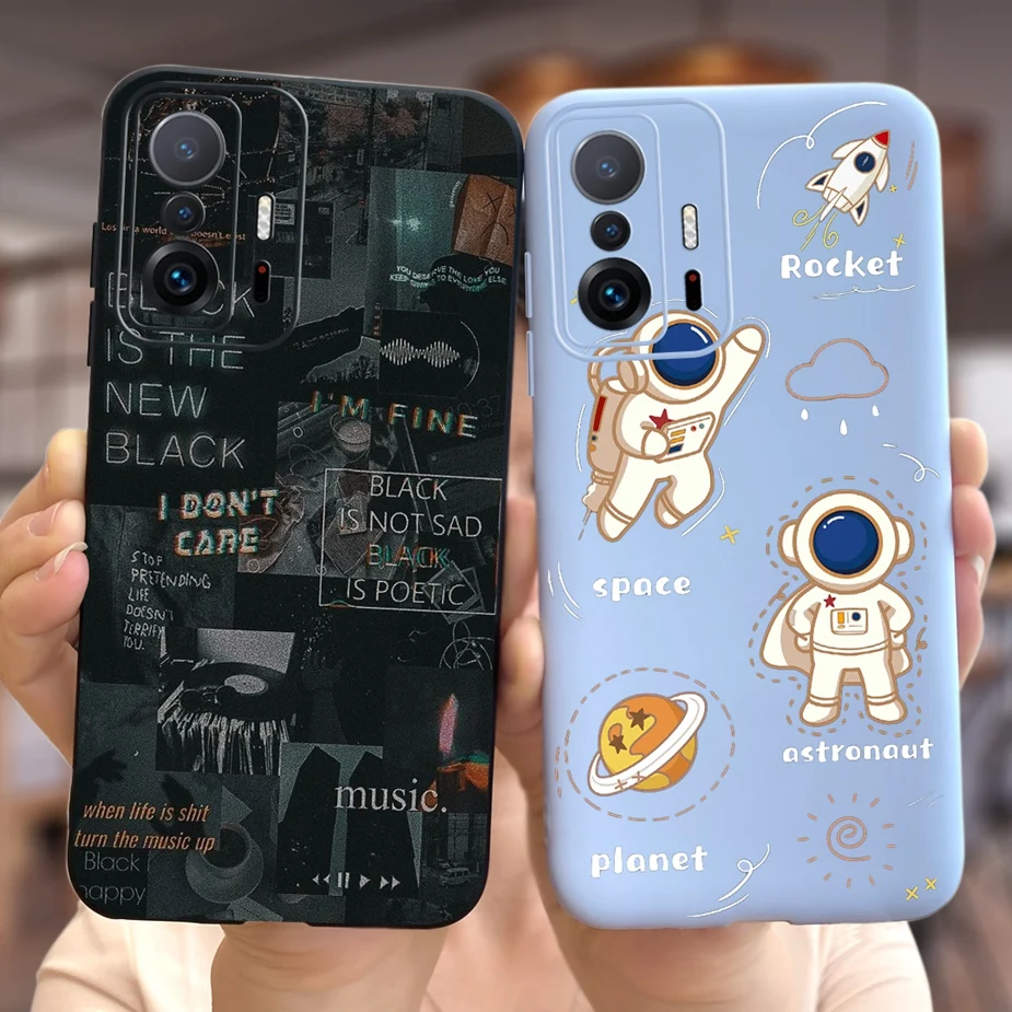 For Xiaomi 11T Pro Case Mi 11T Cute Dinosaur Cartoon Cover Soft Silicone Phone Case For Xiaomi Mi 11T 11TPro Fundas Coque Bumper