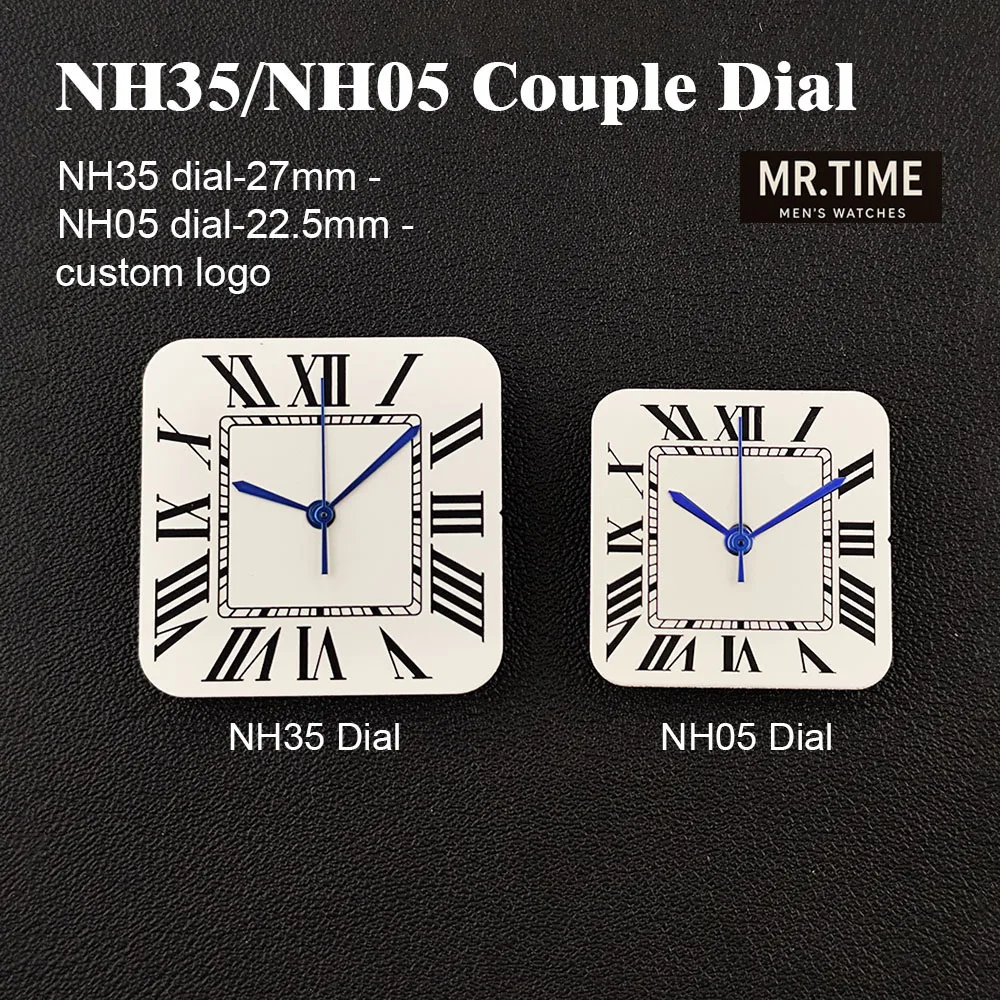 New NH05 dial NH35 dial women's watch 22.5mm dial men's watch 27mm custom logo dial suitable for NH05 movement watch accessories
