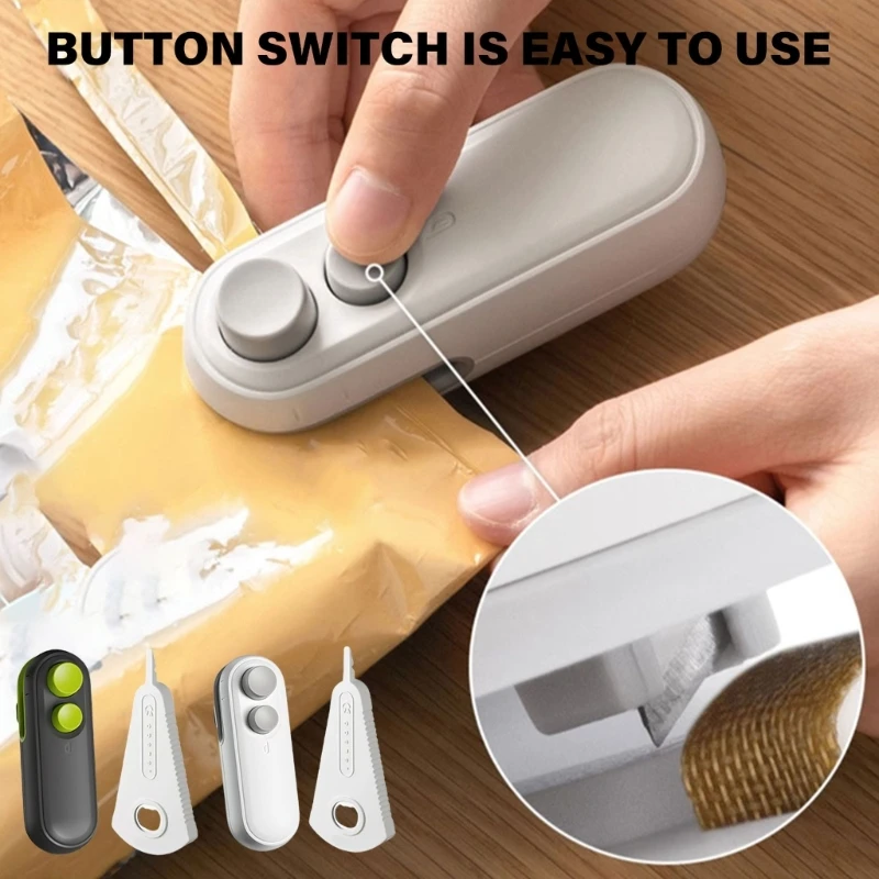 Scelleuse coupeur sacs, Rechargeable par USB, ouvre-bouteille, scelleuse sacs collation, adaptée à conservation