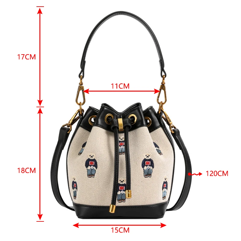 Imagem -04 - Beibaobao Bolsa Balde Feminina 2024 Nova Bolsa Crossbody Outono e Inverno de Alta Capacidade Bolsa de Ombro Portátil Bolso de Mujer