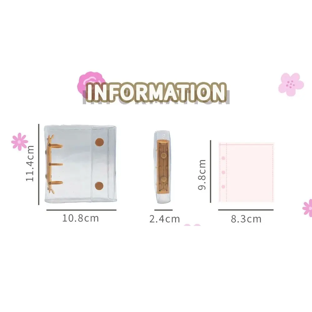 Double Button 3 Inch Photo Album Cover Mini 3-hole 3 Inch Card Album Cover a8 Zipper Loose Leaf Album Cover