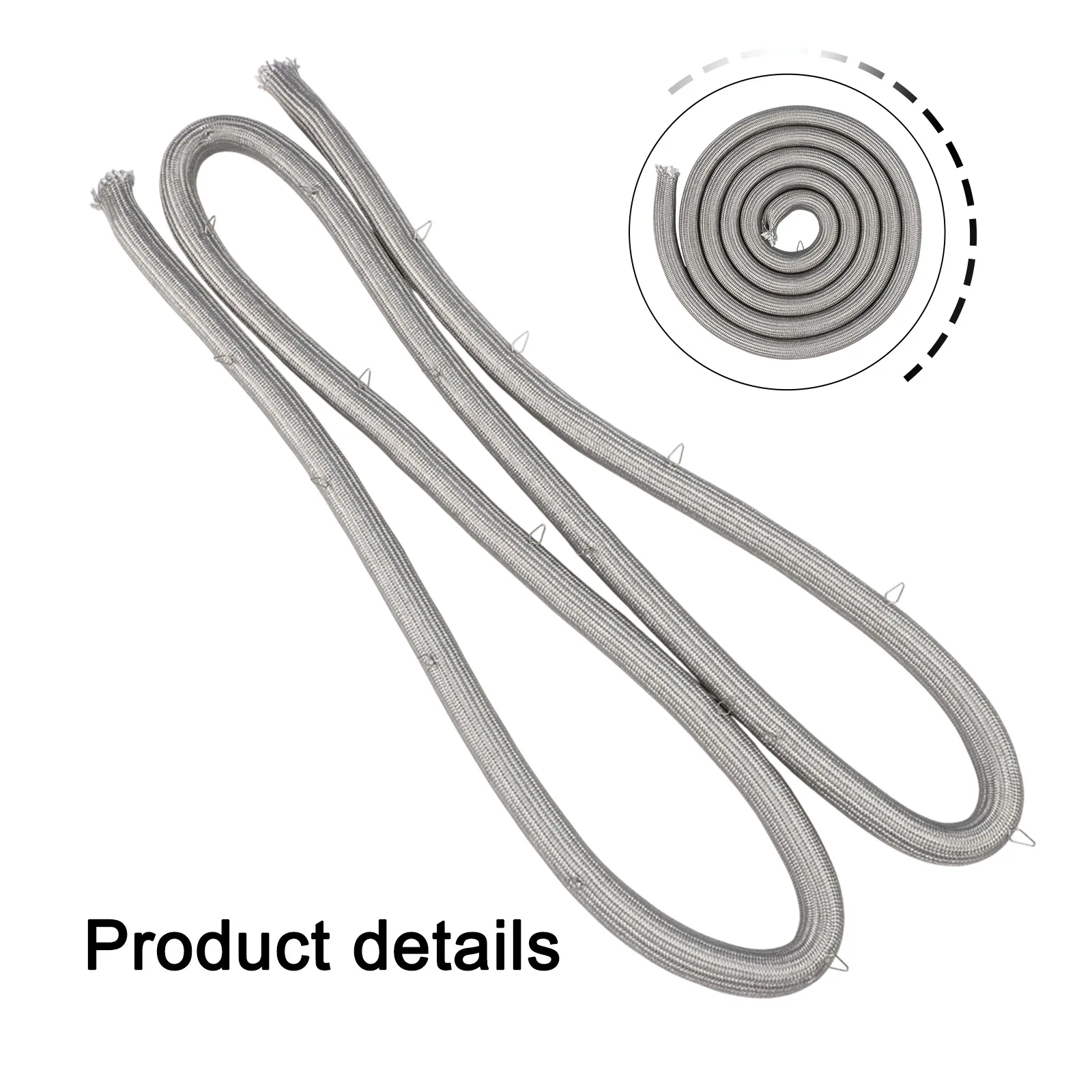 Metall-Ofentür-Dichtung mit 19 Befestigungsclips, komplettes Installationsset, Toaster-Türdichtung WB32K5039, ersetzt Par