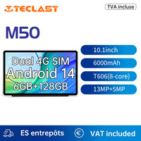 Teclast M50 10,1 inch TDDI Incell x 800 Android 14 Tablet (6 + 6) 12GB RAM GB ROM Unisoc T606 8 core ducal SIM 4G phone case