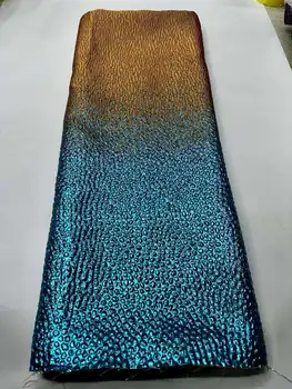 Novo tecido de brocado africano jacquard organza renda 2024 nigeriano damasco gradiente renda material líquido francês brocard tissu ah1463