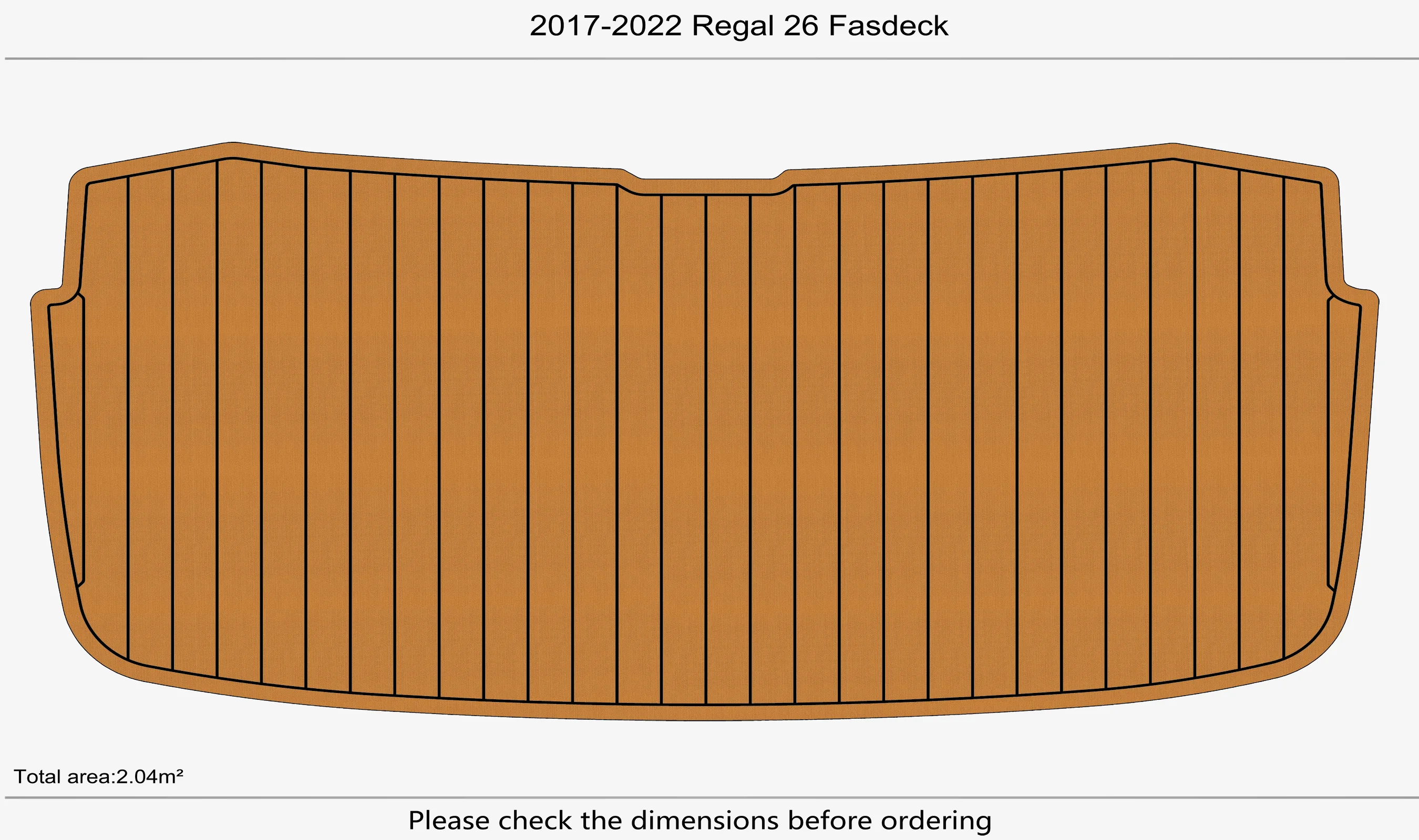 Non-Slip EVA Faux Teak Marine Mat Self-Adhesive 6mm Yacht Cockpit Pad for 2017-2022 Regal 26 Fasdeck Boat Decking Easy Install