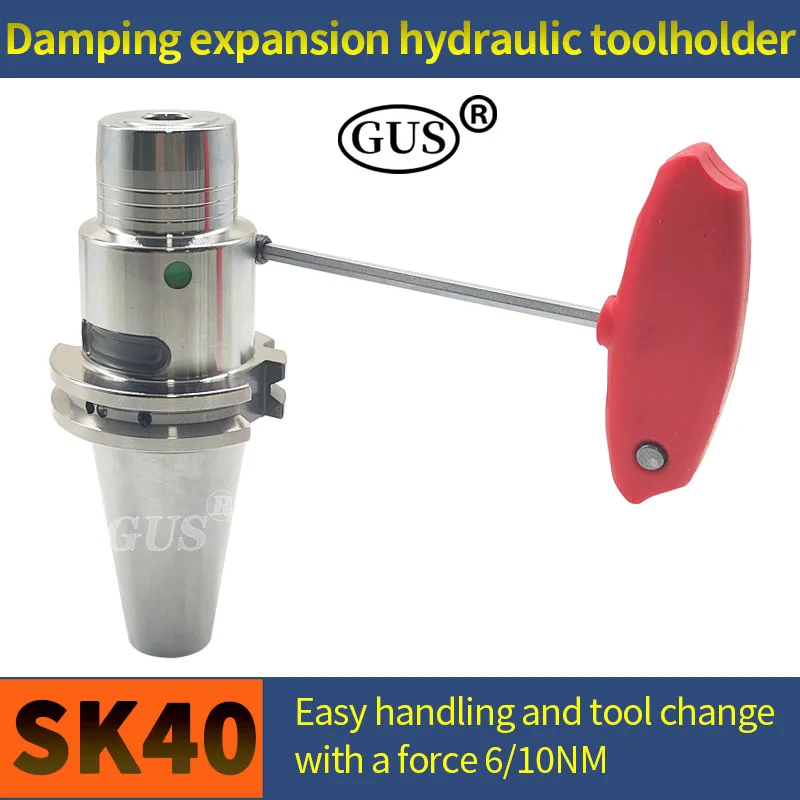 GUS SK40 Damping expansion hydraulic toolholder PHC06/08/10/12/16/20/25/32 clamp High precision Vibration damping Knife handle