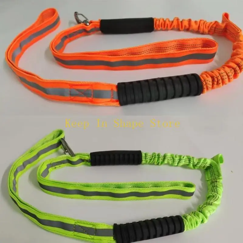 U1JC Bungee Boats Dock Line with Stainless Steels Clip Shock Absorbs Marine Mooring Rope Reflective Nylons Elastics Rope