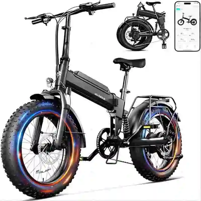 

Folding Electric Bike for Adults, 1000W Peak Motor EBike with 36V/7.8Ah/10.4Ah Removable Battery, 25 MPH Electric Bicycle, 20" F