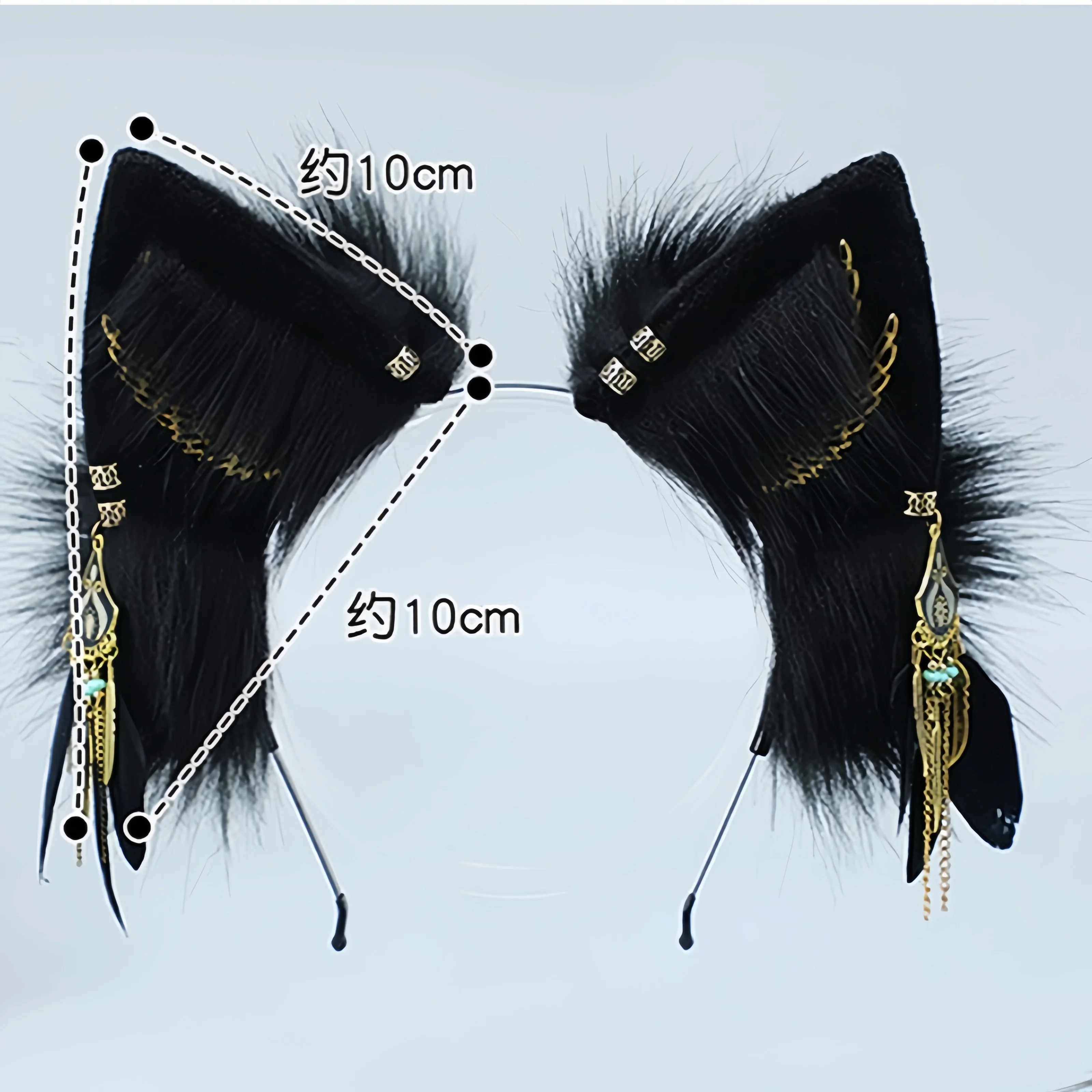 Handgemachtes Plüsch Kunstfell Fuchs Ohr Stirnband Subkultur Dress up Tier Wolf Haarband Halloween Cosplay Coole Party Requisiten