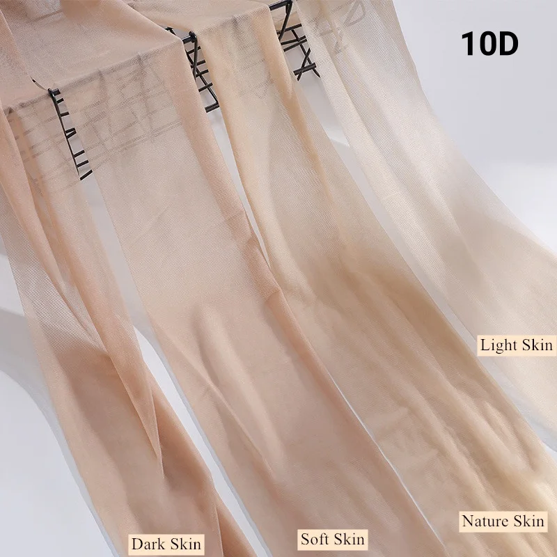 1 paire de collants couleur peau pour femmes, collants fins d'été, bas Ultra-fins à entrejambe en T, sans couture, bas extensibles en Nylon