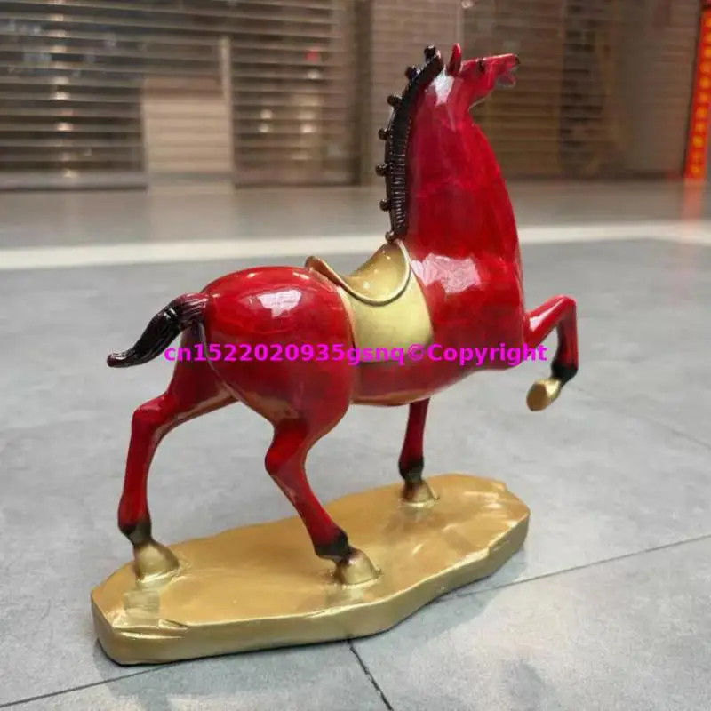 2026 Foreign Business Gift Ancient Tang Dynasty design auspicious prosperous bronze copper horse luck ornament success wealth