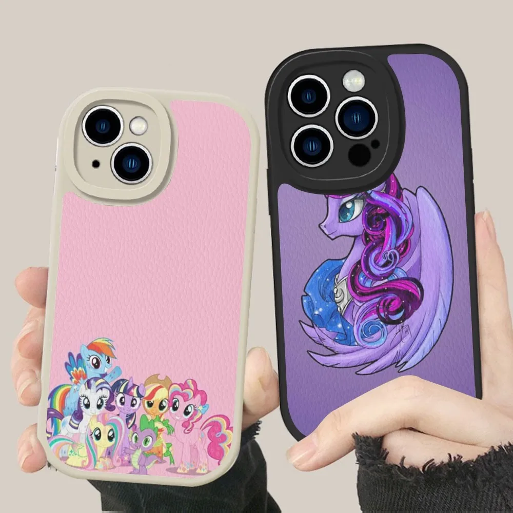 M-My L-Little P-Pony Phone Case Hard Leather For iPhone 14 13 12 Mini 11 14 Pro Max Xs X Xr 7 8 Plus Fundas