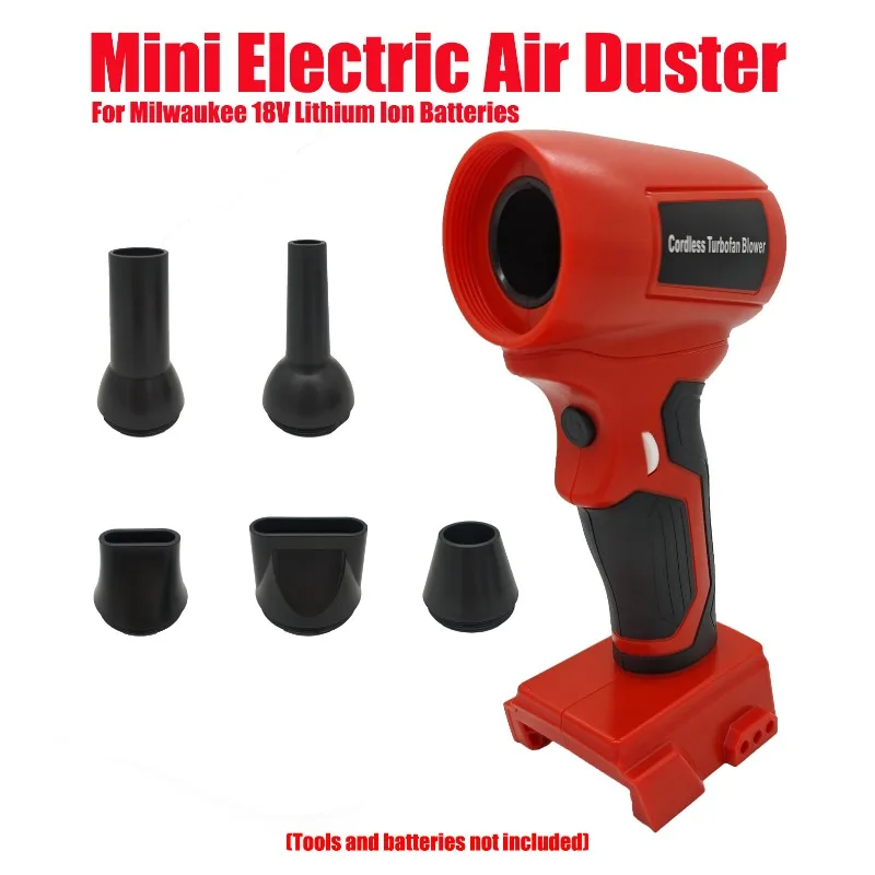 

MWQ-TF05 Mini Electric Air Duster Cordless Electric Hair Dryer for Milwaukee 18V Lithium Ion Batteries for Sweeping and Drying