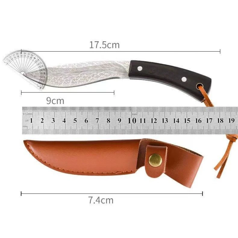 6.8Inch Limited hand chopping knife, hand chopping knife, barbecue chopping knife, outdoor portable knife with scabbard