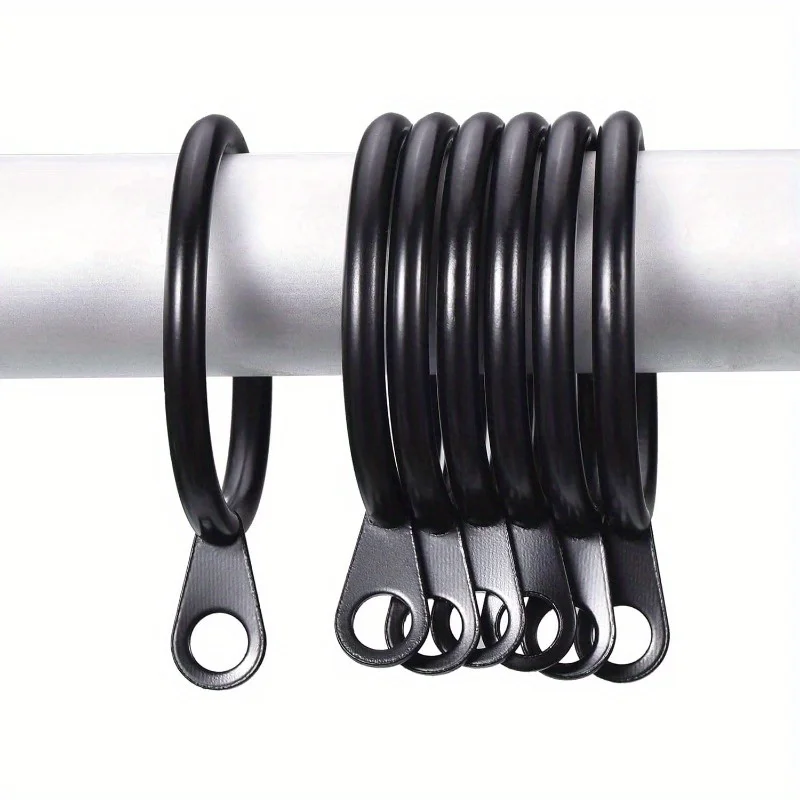 70pcs Metal Curtain Hooks with Fixed Eyelets, Inner Diameter Hoop for Curtains