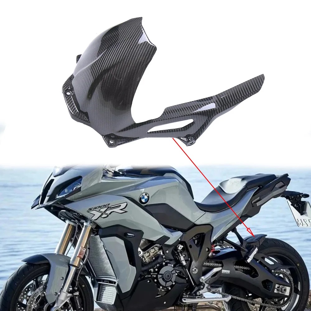 

100% Full 3K Carbon Fiber Motorcycle Rear Fender Hugger Mudguard / Chain Guard 프론트 펜더 Surron Part For BMW S1000XR 2021 2022 2023