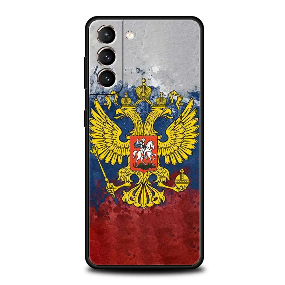 Russia Flag national ​Bea Phone Case For Samsung Galaxy S24 S23 S22 S20 Ultra S21 FE 5G S10 S9 Plus S10E Soft Silicone Cover